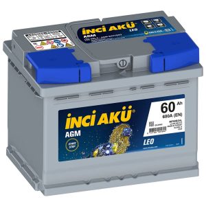 AKÜ 12V 60AH AGM LEO