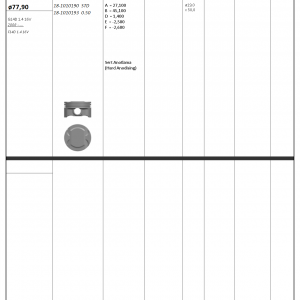 PİSTON SEGMAN STD AVEO 1.4 2009->