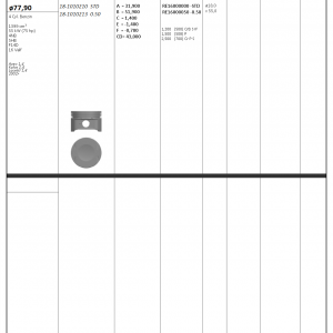 PİSTON SEGMAN STD 77.87mm (CHEVROLET: AVEO-KALOS-LACETTİ 1.4 02-) (4NB-5HB-F14D)