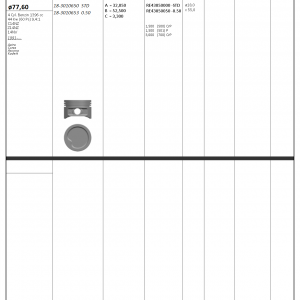 PİSTON SEGMAN STD 77.6mm (OPEL: ASTRA-CORSA-ASCONA-KADETT) (C14NZ-Z14NZ)