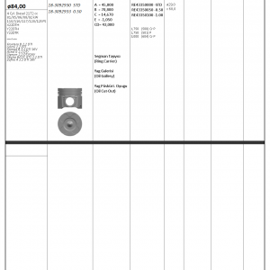 PİSTON SEGMAN 0.50 84.50mm (OPEL: ASTRA G-VECTRA B-C) (Y22DTH Y22DTR X22DTH) (4 DELİK)