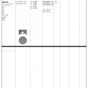 PİSTON SEGMAN 050 81.0mm (VW: GOLF-PASSAT-JETTA 1.6 / AUDI: A3-LEON 1.6)