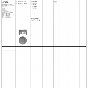PİSTON SEGMAN 050 76.5mm (VW-EOS-GOLF V-JETTA -PASSAT-SCİROCCO 1.4TSI 16V) (CAX CAXA-CMSA)