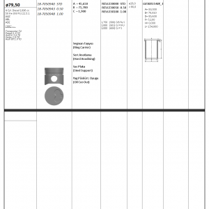 PİSTON SEGMAN 050 79.5mm (VW: T4 1.9 TD) (26 LIK PİM) (AAZ-ABL-ADE)