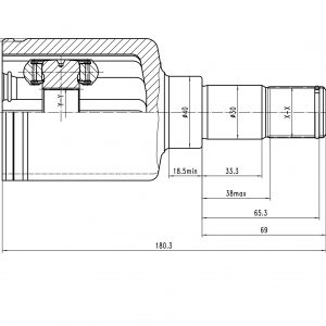 AKS KAFASI İÇ SOL Tourneo Transit (Connect) 1.8 16v 2003-2013 MT A:26 C:40 B:24 H:69 L:111.5